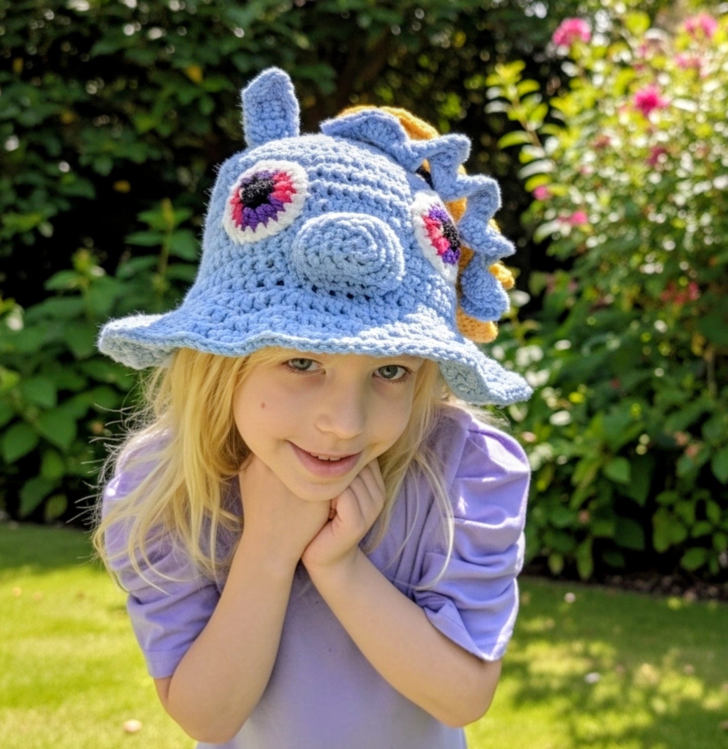 Handmade Pony Crochet Bucket Hat – Cute Horse Hat for Kids & Toddler | Whimsical Animal Sun Hat